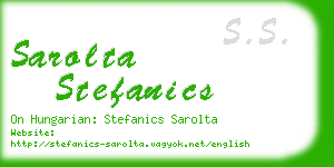 sarolta stefanics business card